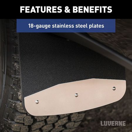 Luverne Truck Equipment 08-16 F250/F350/F350 FRONT OR REAR - 12IN X 23IN MUD GUARD-TEXTURED BLACK 251123